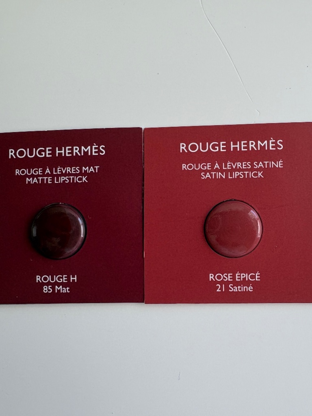 Hermes lipstick samples
